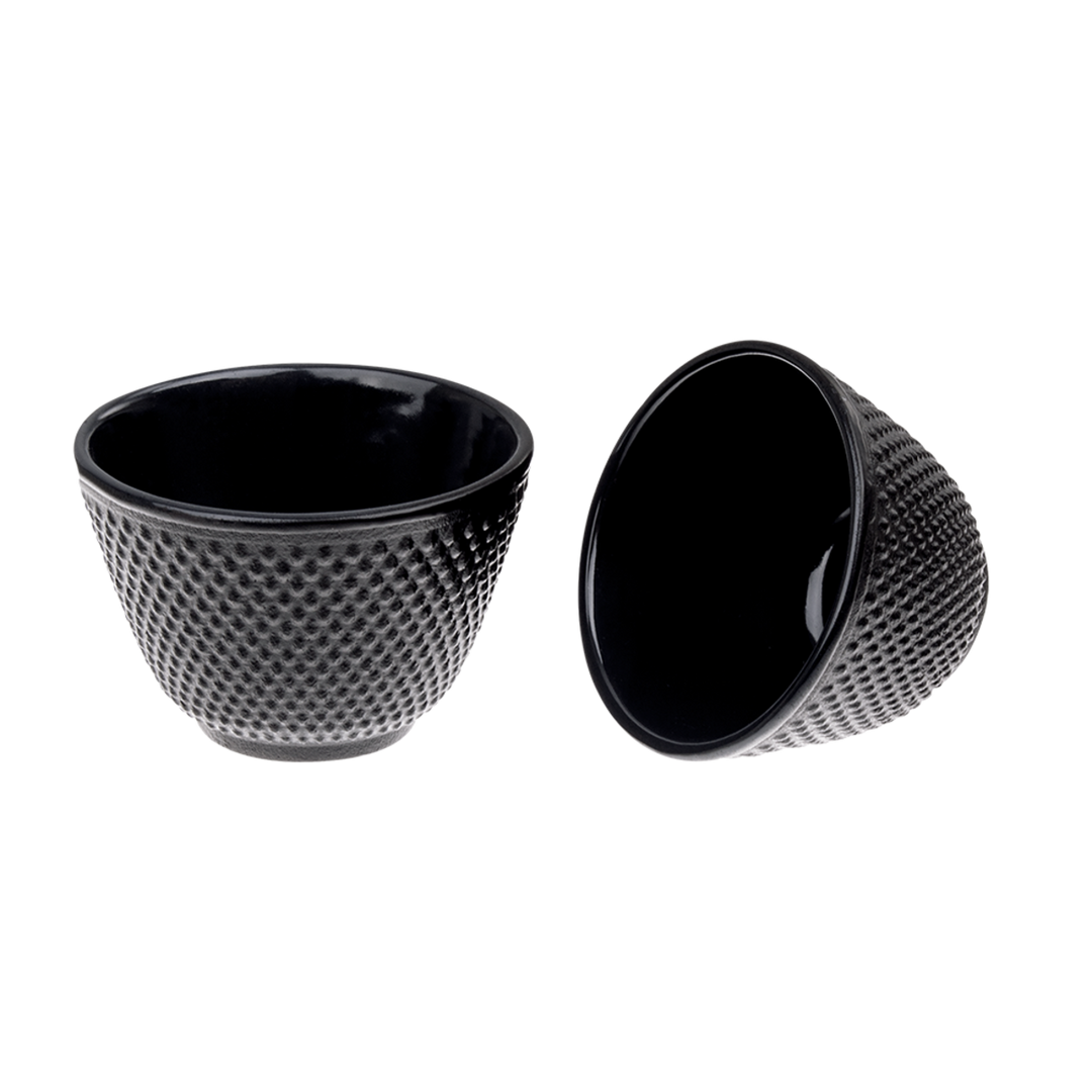 Cast Iron Tea Cup 120Ml Set 2 - Fine Hobnail