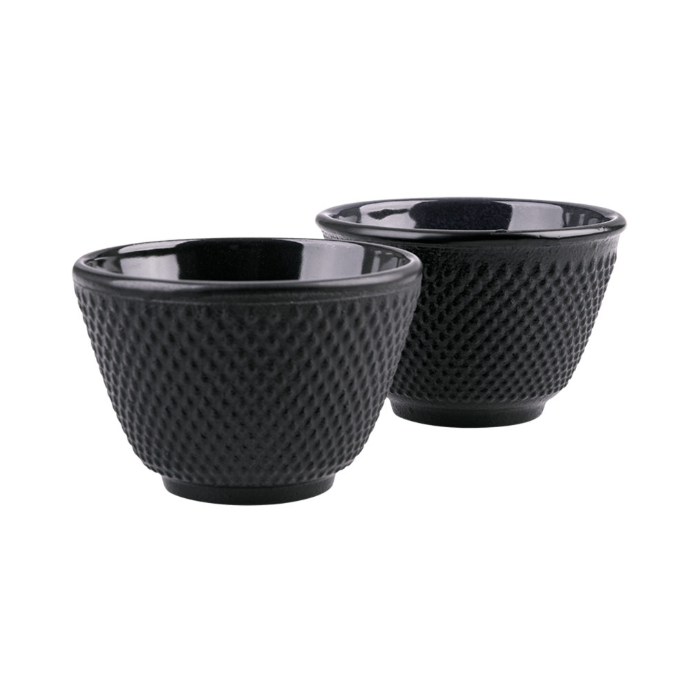Cast Iron Tea Cup 120Ml Set 2 - Fine Hobnail