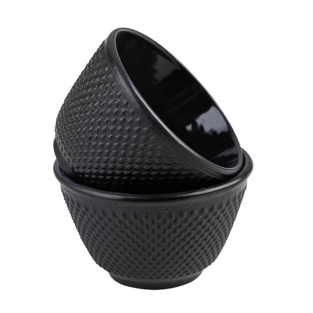 Cast Iron Tea Cup 120Ml Set 2 - Fine Hobnail