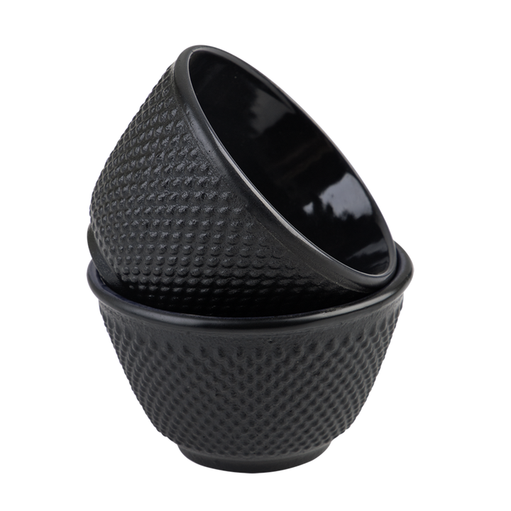 Cast Iron Tea Cup 120Ml Set 2 - Fine Hobnail