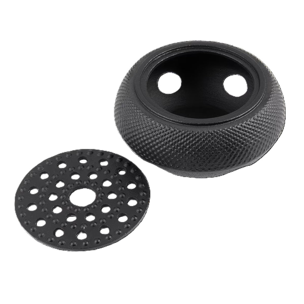 Cast Iron Teapot Warmer 13.5cm Dia. Fine Hobnail (black)