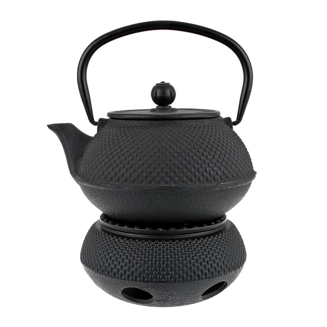 Cast Iron Teapot Warmer 13.5cm Dia. Fine Hobnail (black)