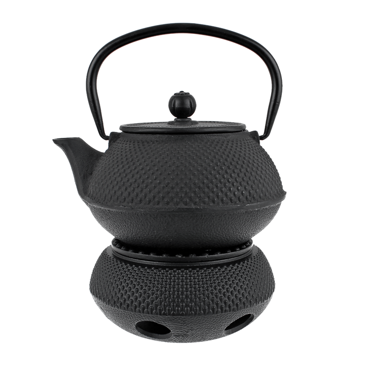 Cast Iron Teapot Warmer 13.5cm Dia. Fine Hobnail (black)