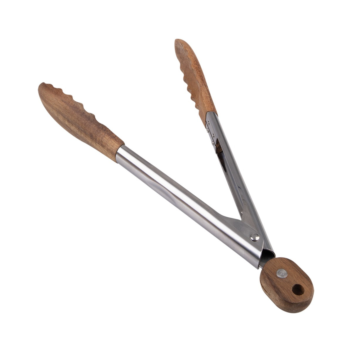 Alfresco Lane Acacia Wood And Staiinless Steel Tongs - 23Cm