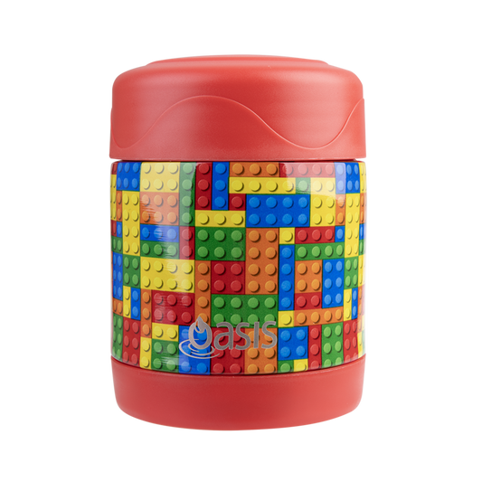 S/S Double Wall Insulated Kid'S Food Flask 300Ml - Bricks