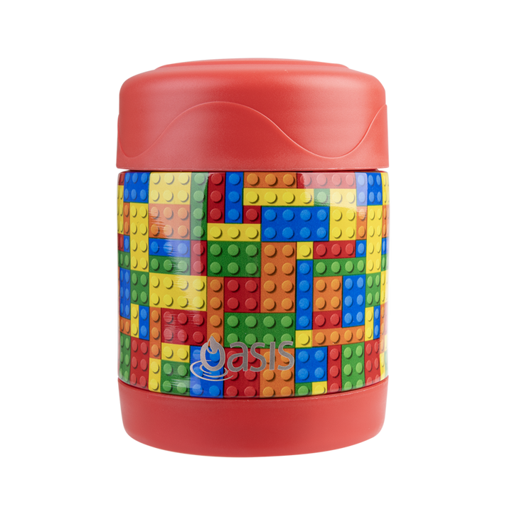 S/S Double Wall Insulated Kid'S Food Flask 300Ml - Bricks