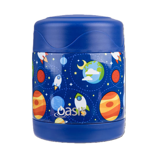 S/S Double Wall Insulated Kid'S Food Flask 300Ml - Outer Space