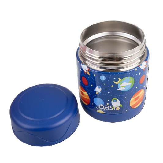 S/S Double Wall Insulated Kid'S Food Flask 300Ml - Outer Space