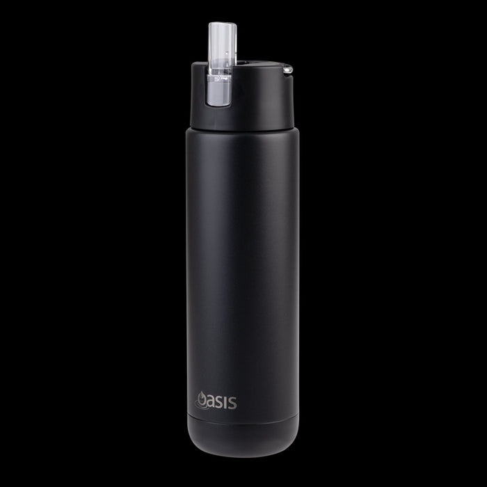 Oasis Ceramic Lined S/S Triple Wall Insulated "Moda" Drink Bottle 700Ml (Black)