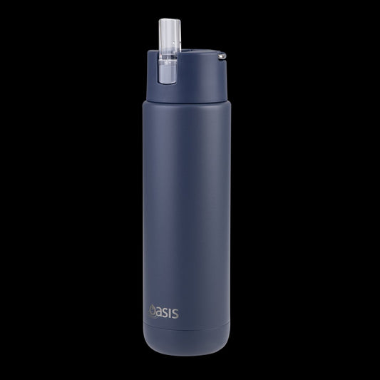 Oasis Ceramic Lined S/S Triple Wall Insulated "Moda" Drink Bottle 700Ml  (Indigo)