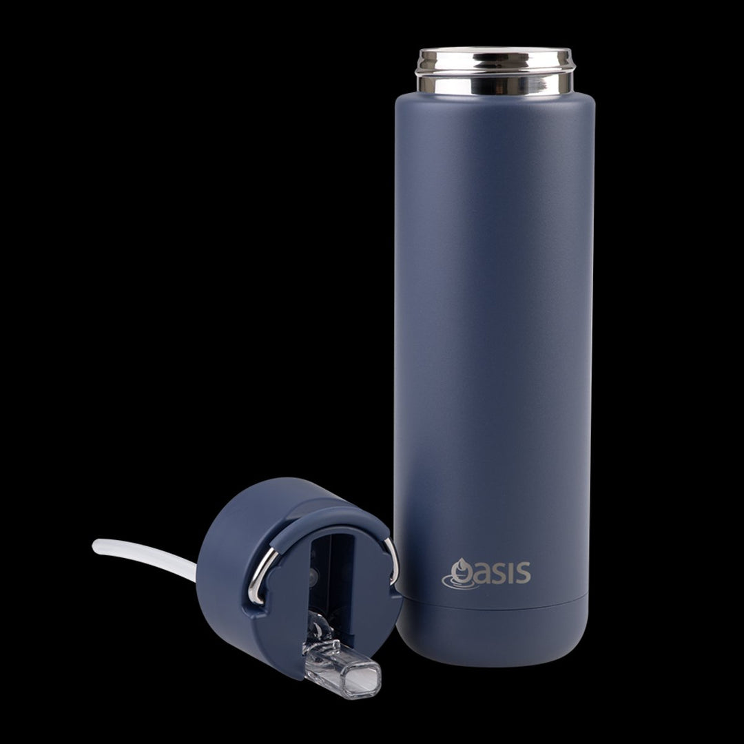 Oasis Ceramic Lined S/S Triple Wall Insulated "Moda" Drink Bottle 700Ml  (Indigo)