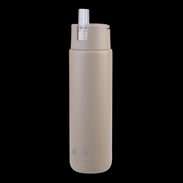 Oasis Ceramic Lined S/S Triple Wall Insulated "Moda" Drink Bottle 700Ml  (Latte)