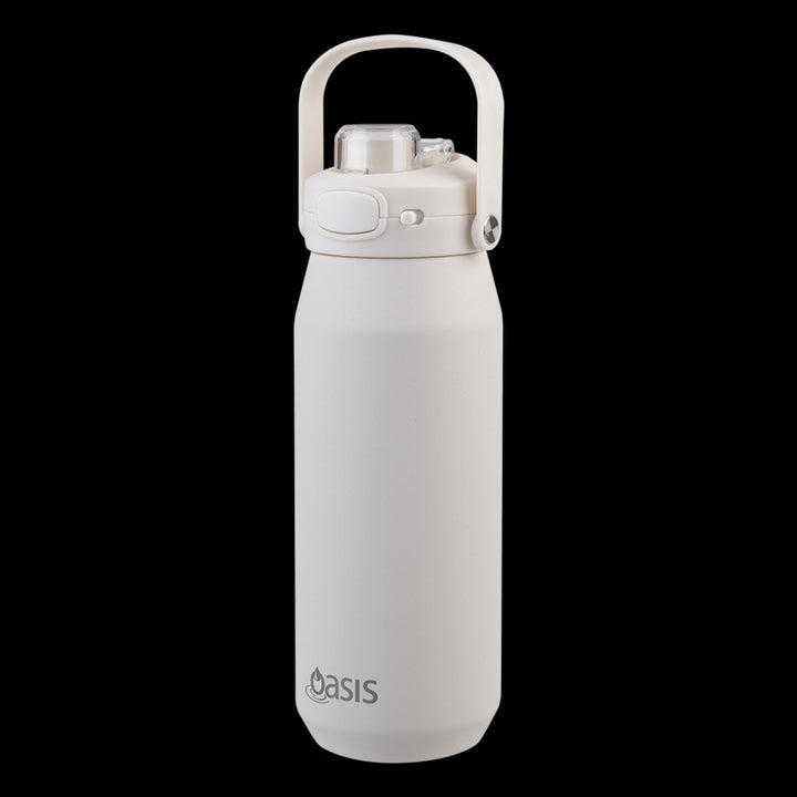 Oasis Ceramic Lined S/s Triple Wall Insulated "capri" Drink Bottle W/ Quick Release Lid 750ml (alabaster)