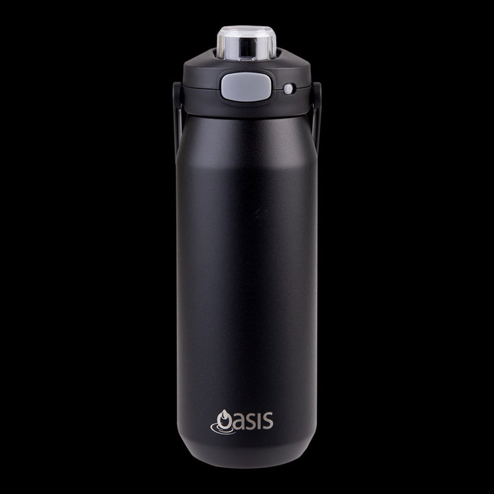 Oasis Ceramic Lined S/s Triple Wall Insulated "capri" Drink Bottle W/ Quick Release Lid 750ml Black