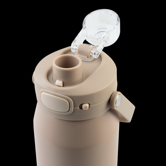 Oasis Ceramic Lined S/s Triple Wall Insulated "capri" Drink Bottle W/ Quick Release Lid 750ml Latte