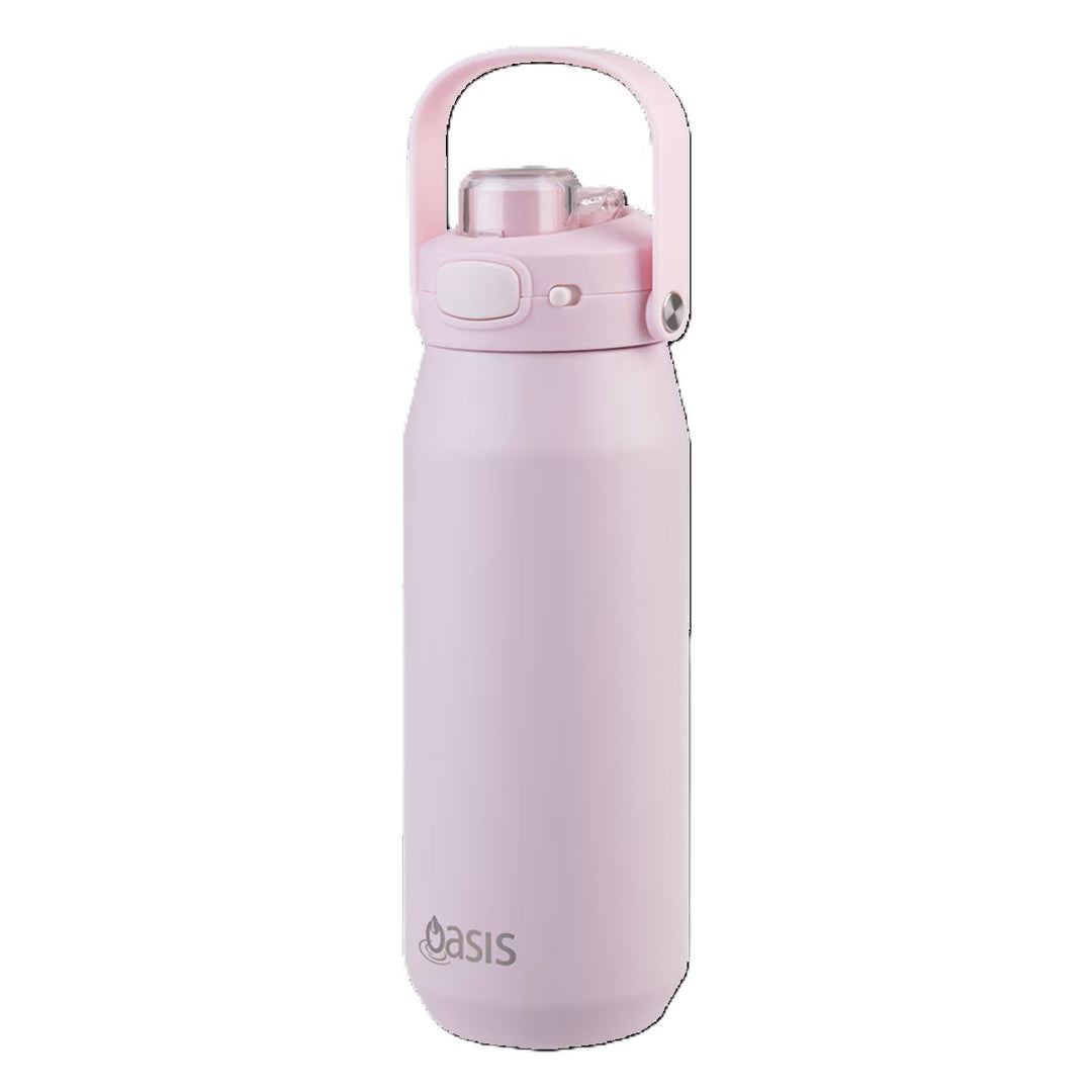 Oasis Ceramic Lined S/s Triple Wall Insulated "capri" Drink Bottle W/ Quick Release Lid 750ml (pink Lemonade)