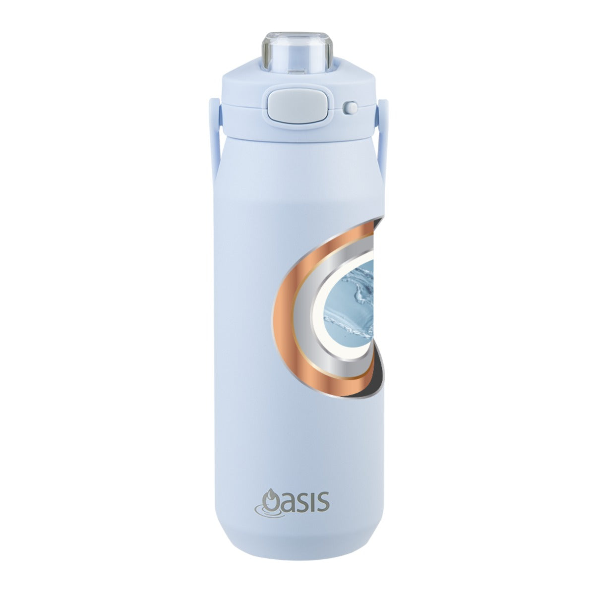 Oasis Ceramic Lined S/s Triple Wall Insulated "capri" Drink Bottle W/ Quick Release Lid 750ml (periwinkle)