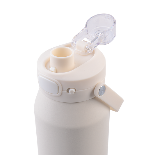 Oasis Ceramic Lined S/S Triple Wall Insulated "Capri" Drink Bottle W/ Quick Release Lid 1L ALABASTER