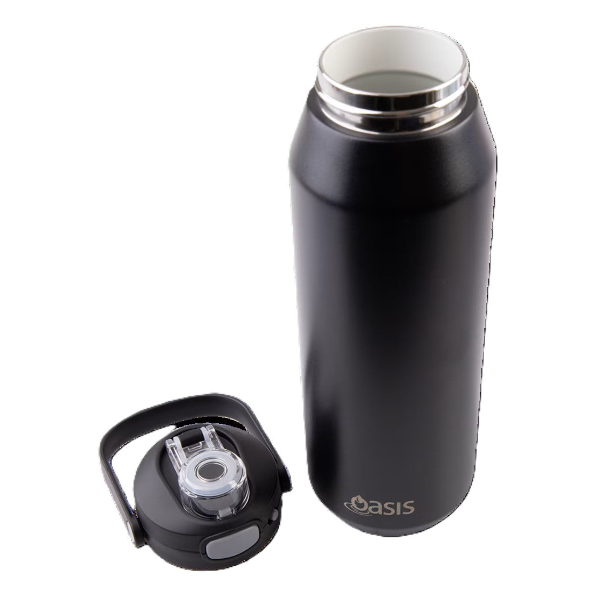 Oasis Capri Stainless Steel Ceramic Lined Insulated Drink Bottle 1L - Black