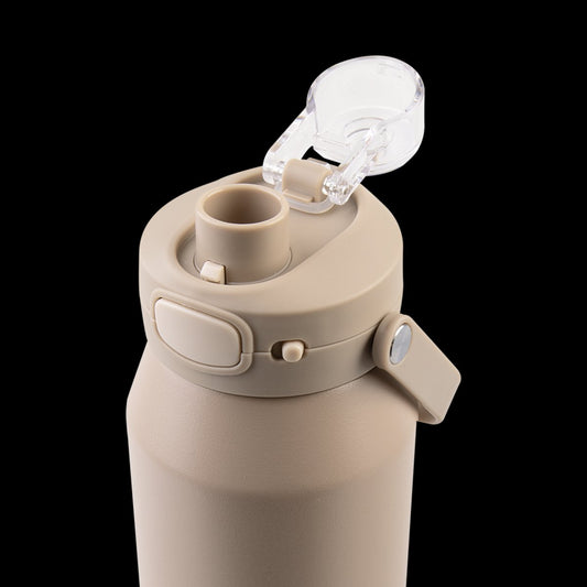 Oasis Ceramic Lined S/S Triple Wall Insulated "Capri" Drink Bottle W/ Quick Release Lid 1L Latte