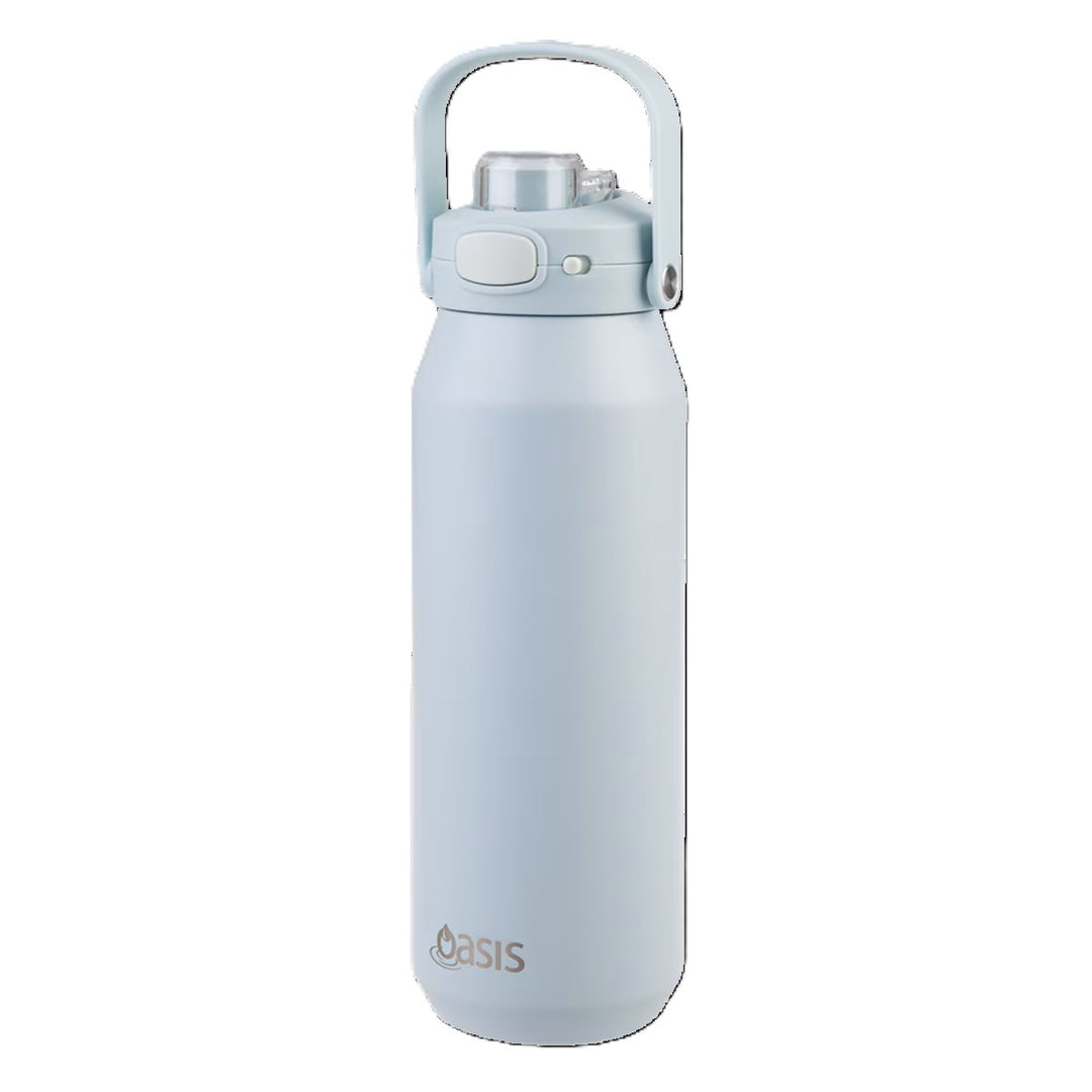 Oasis Ceramic Lined S/S Triple Wall Insulated "Capri" Drink Bottle W/ Quick Release Lid 1L Sea Mist