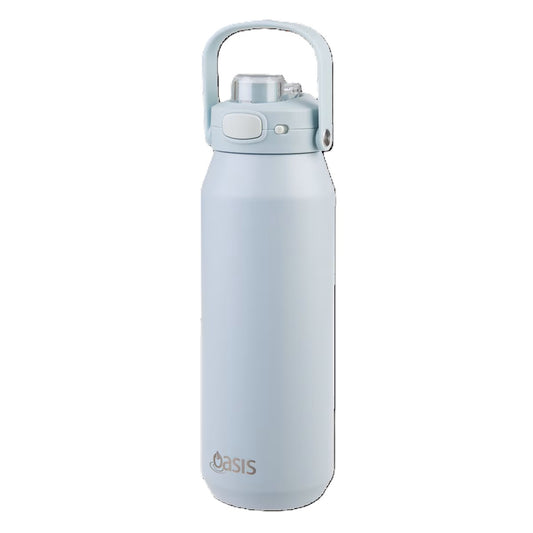 Oasis Ceramic Lined S/S Triple Wall Insulated "Capri" Drink Bottle W/ Quick Release Lid 1L Sea Mist
