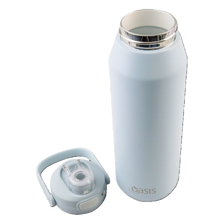 Oasis Ceramic Lined S/S Triple Wall Insulated "Capri" Drink Bottle W/ Quick Release Lid 1L Sea Mist