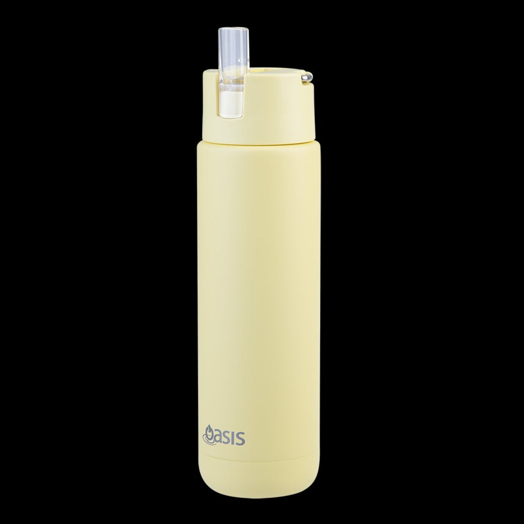 Oasis Ceramic Lined S/S Triple Wall Insulated "Moda" Drink Bottle 700Ml  (Daffodil)