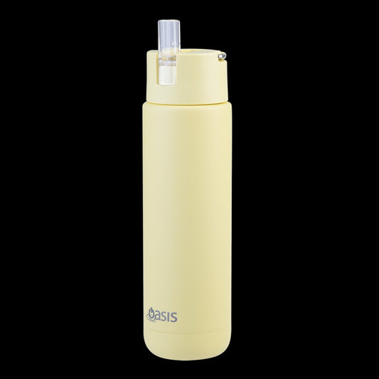 Oasis Ceramic Lined S/S Triple Wall Insulated "Moda" Drink Bottle 700Ml  (Daffodil)