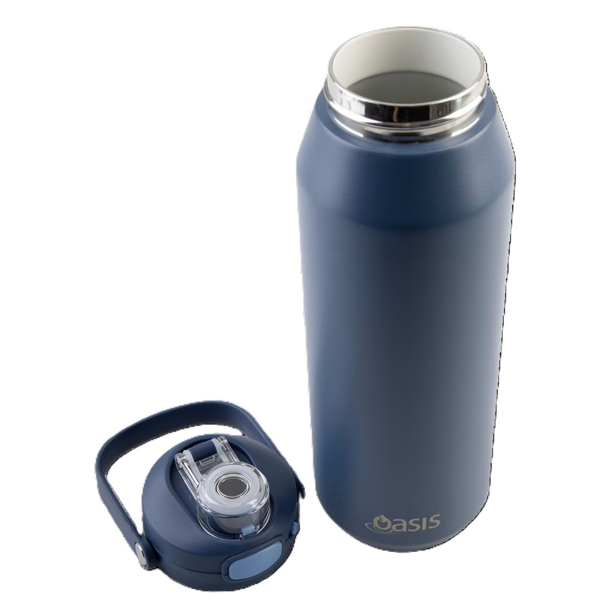 Oasis Ceramic Lined S/S Triple Wall Insulated "Capri" Drink Bottle W/ Quick Release Lid 1L Indigo