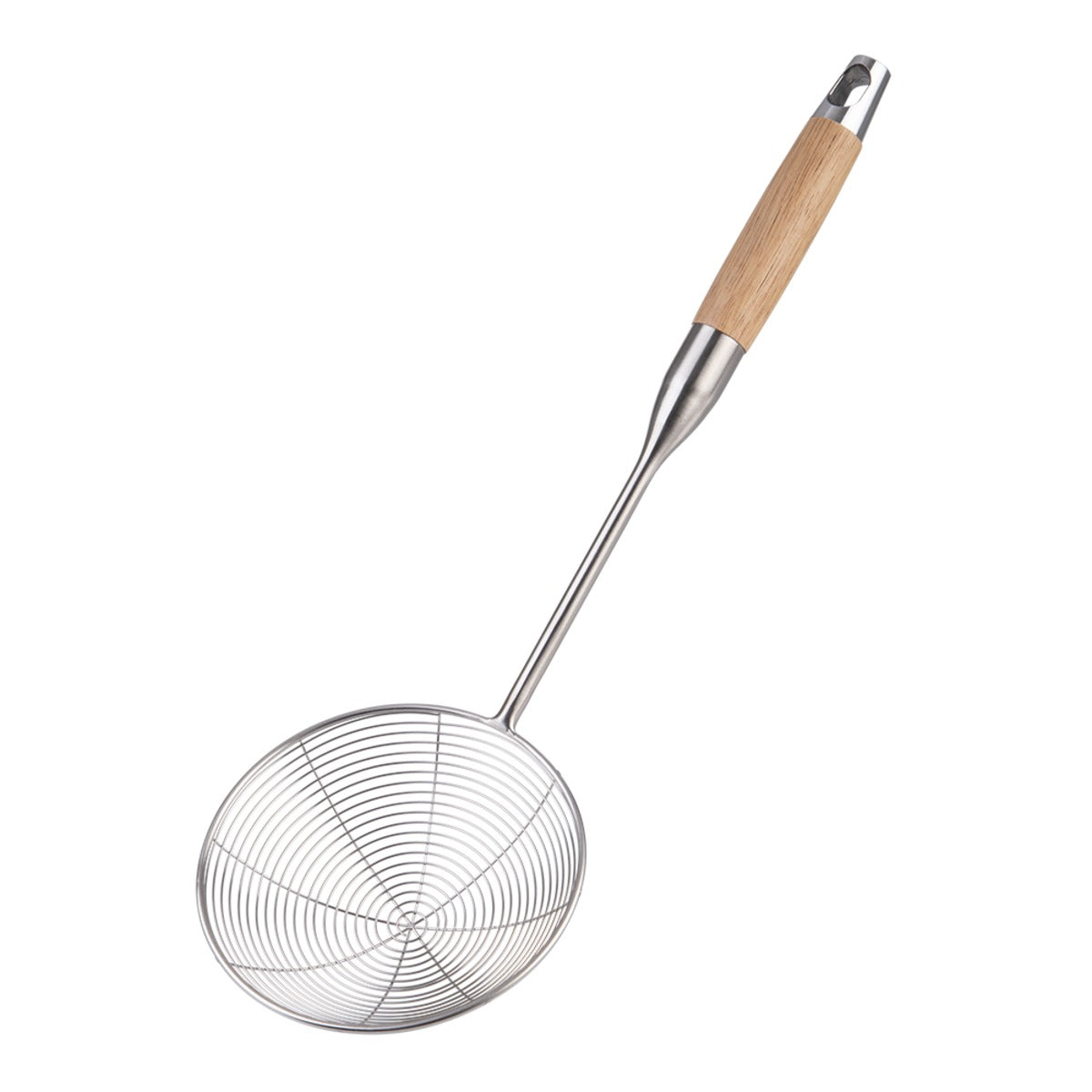 D.Line S/S Wok Wire Skimmer W/ Beechwood Handle