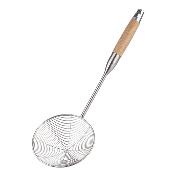 D.Line S/S Wok Wire Skimmer W/ Beechwood Handle