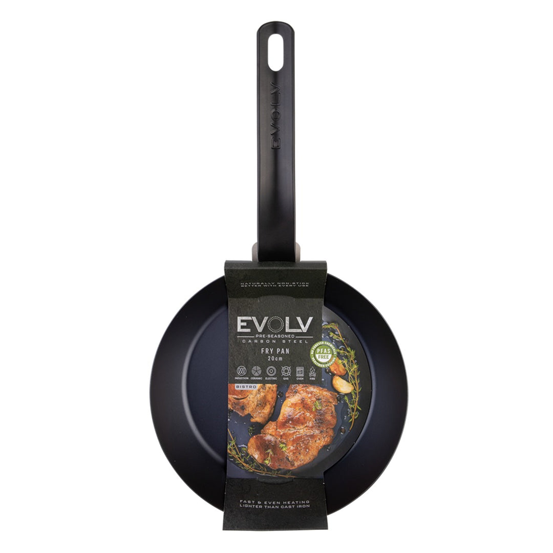 Evolv Pre-Seasoned Carbon Steel Fry Pan - 20Cm