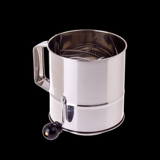 S/s 5 Cup Flour Sifter Crank