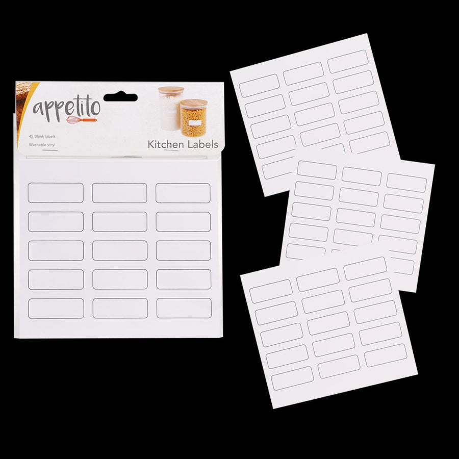 Blank Kitchen Labels (45per Pack)