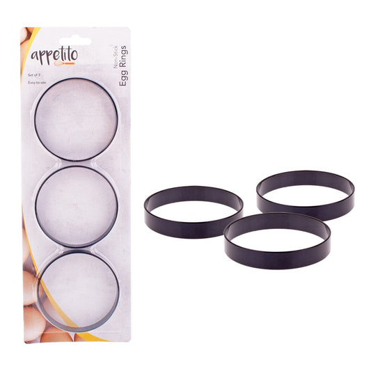 Appetito Non Stick Egg Rings Set Of 3