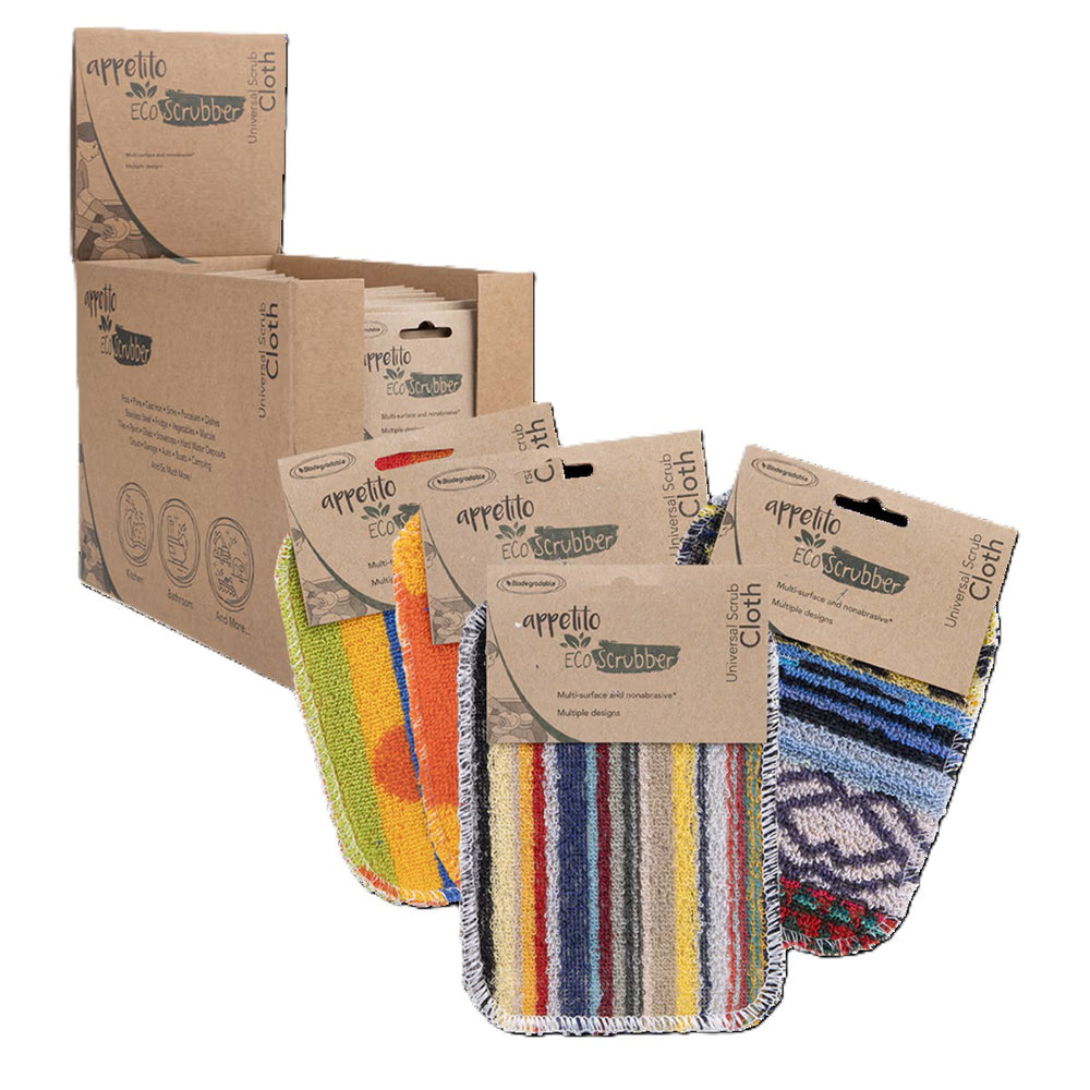 Eco Scrubber Universal Scrub Cloth 12 X 16.5Cm - Assorted