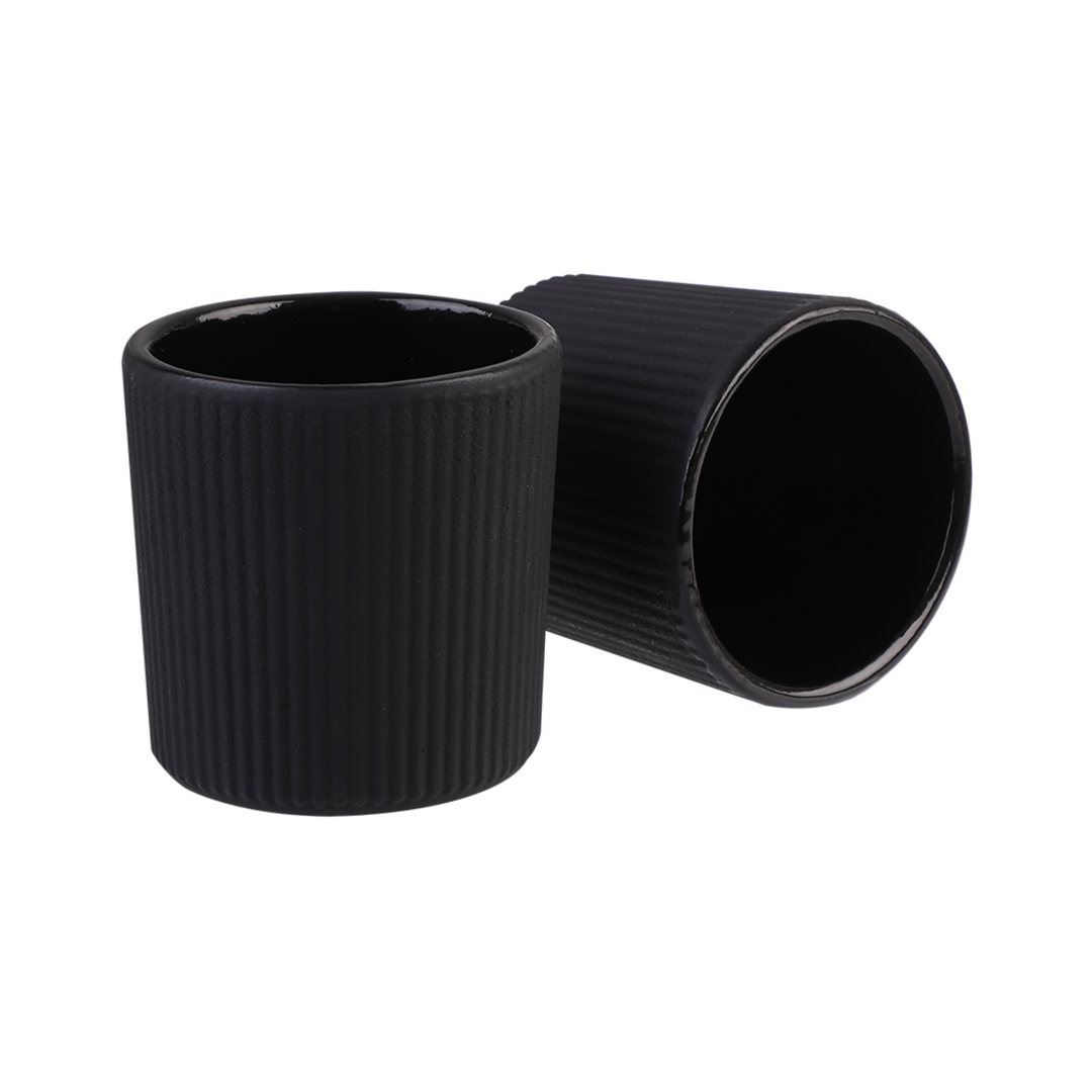 Teaology Cast Iron Tea Cup 120ml Set 2 - Serenity (black)