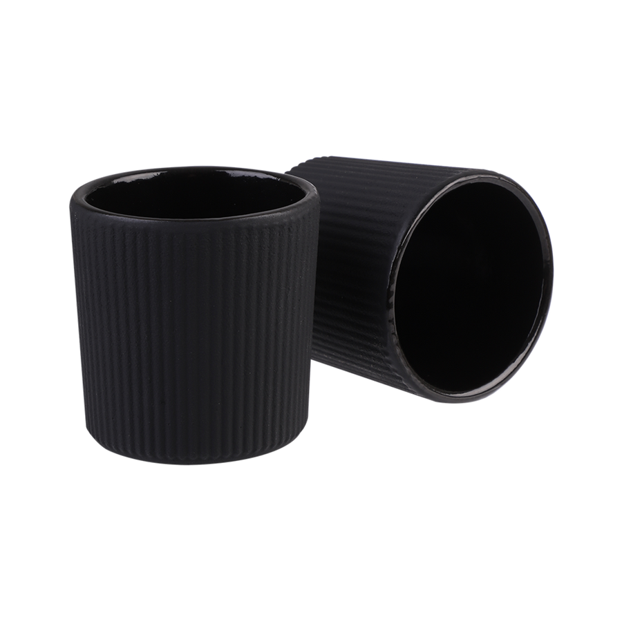 Teaology Cast Iron Tea Cup 120ml Set 2 - Serenity (black)