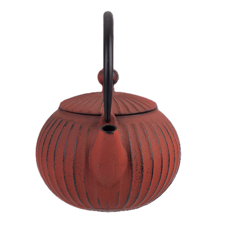 Teaology Cast Iron Teapot Ribbed Red 500ml
