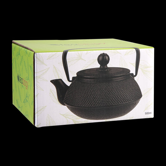 Cast Iron Teapot 800ml Hobnail Black