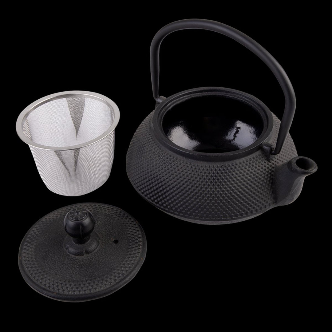 Cast Iron Teapot 800ml Hobnail Black