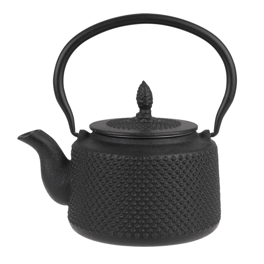 Tall Hobnail 850ml - Black Teapot