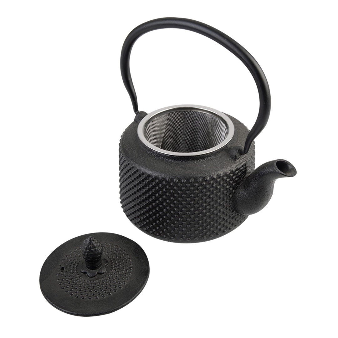 Tall Hobnail 850ml - Black Teapot
