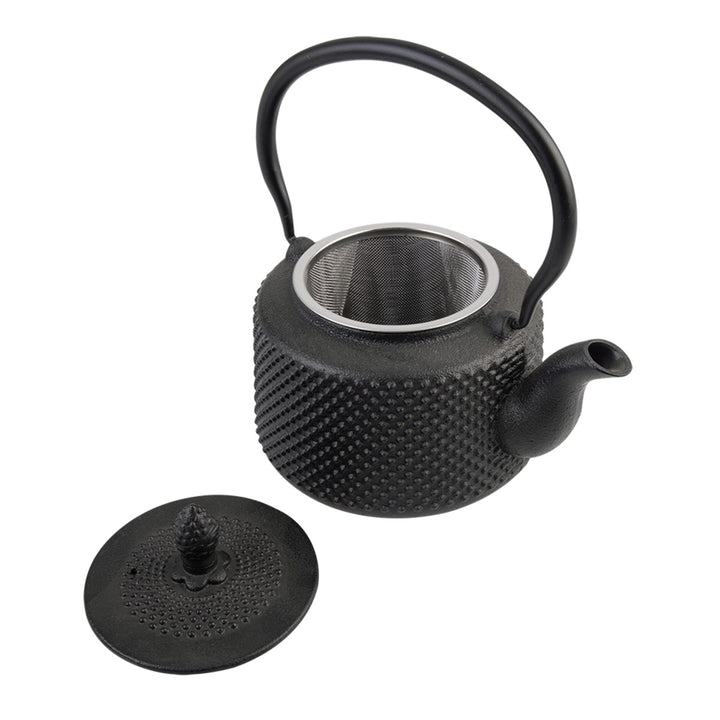 Tall Hobnail 850ml - Black Teapot