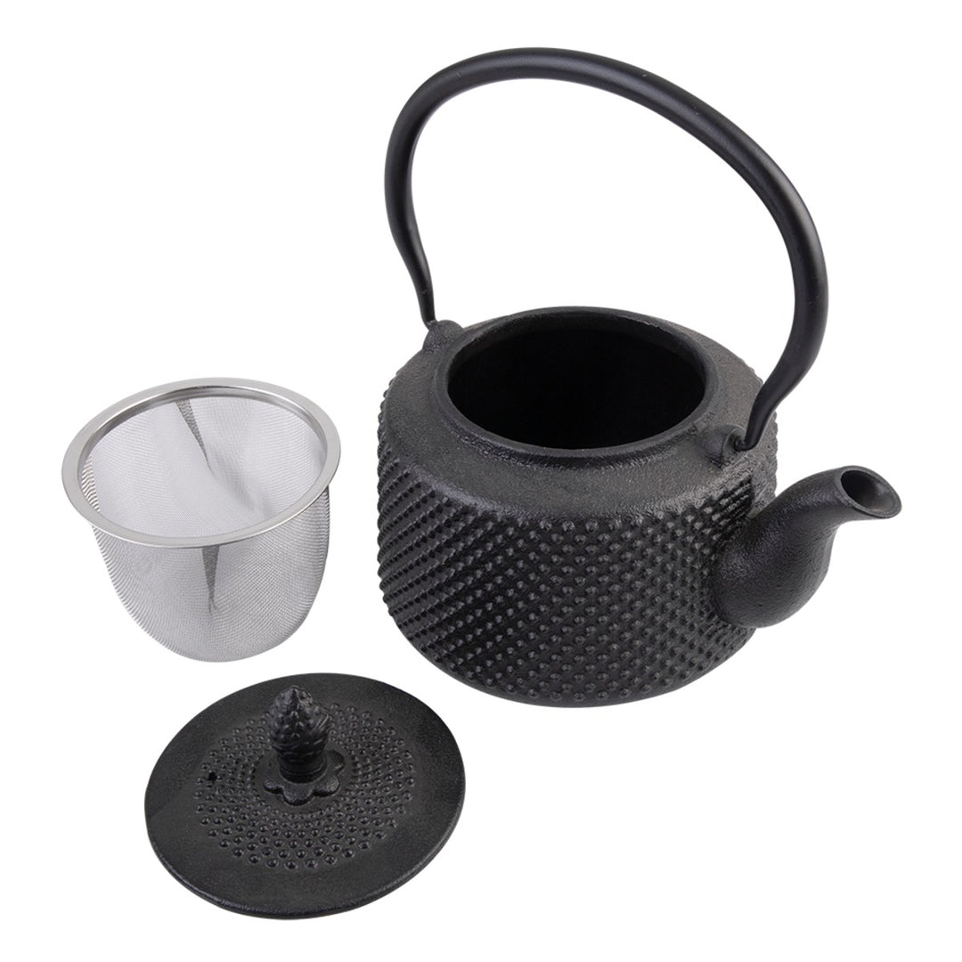 Tall Hobnail 850ml - Black Teapot
