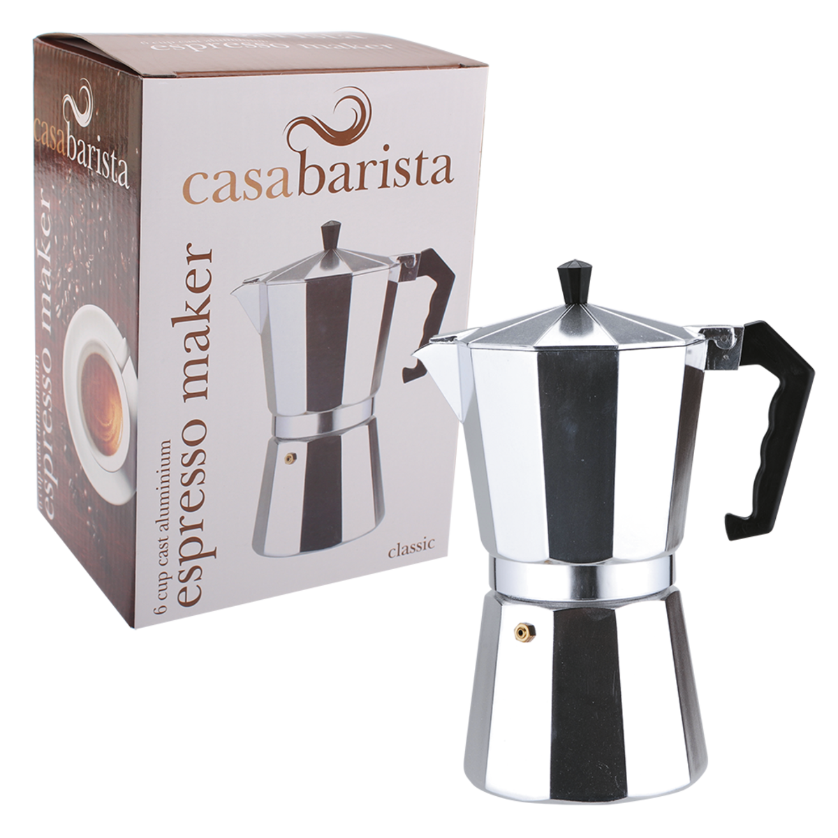 "classic" 6 Cup Aluminium Espresso Coffee Maker