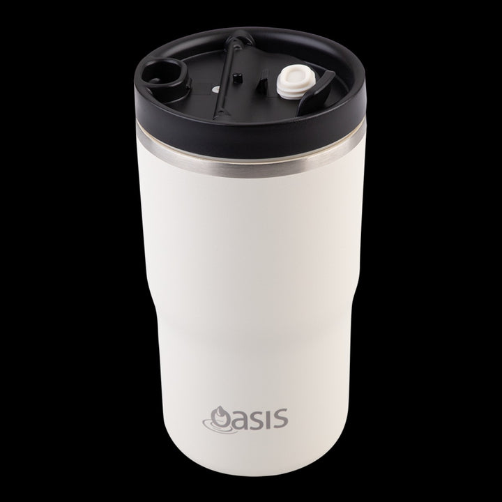 Oasis Ceramic Lined S/S Double Wall Insulated Travel Mug 480Ml (Alabaster)
