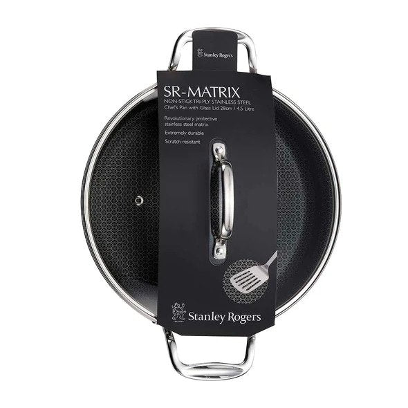Stanley Rogers Matrix Chefs Pan With Lid 28cm