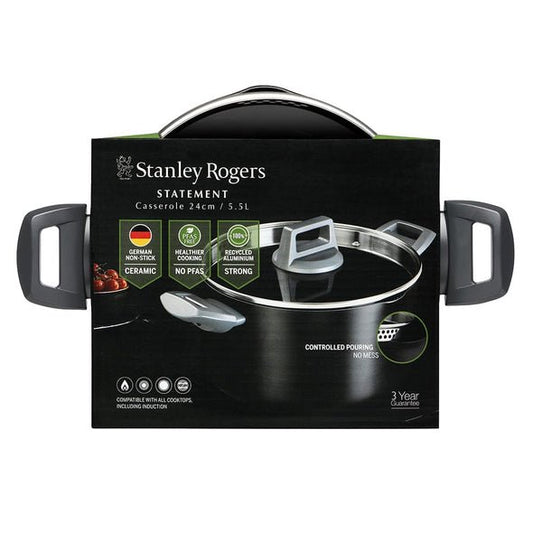 Stanley Rogers Statement Casserole 24cm Ceramic Non-stick Recycled Aluminium